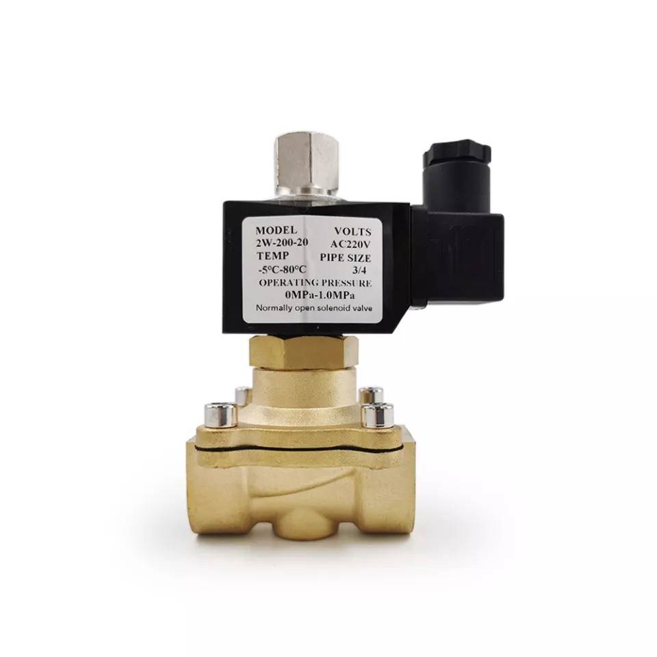 วาล์วโซลินอยด์ ทองเหลือง (2ทาง) Solenoid Valve Brass 2 way size 1/2 inch 24V 2W