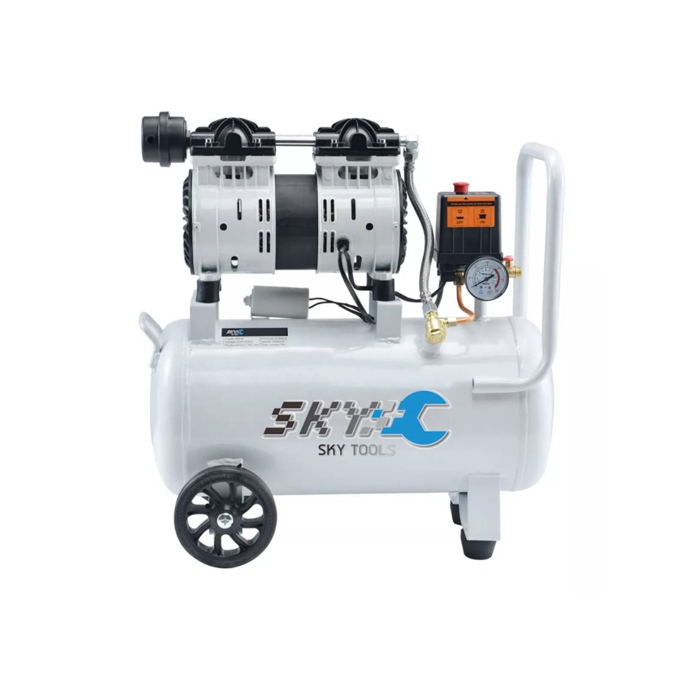 ปั๊มลมออยล์ฟรี ไม่ใช้น้ำมัน Oil free air compressor 30L SKY