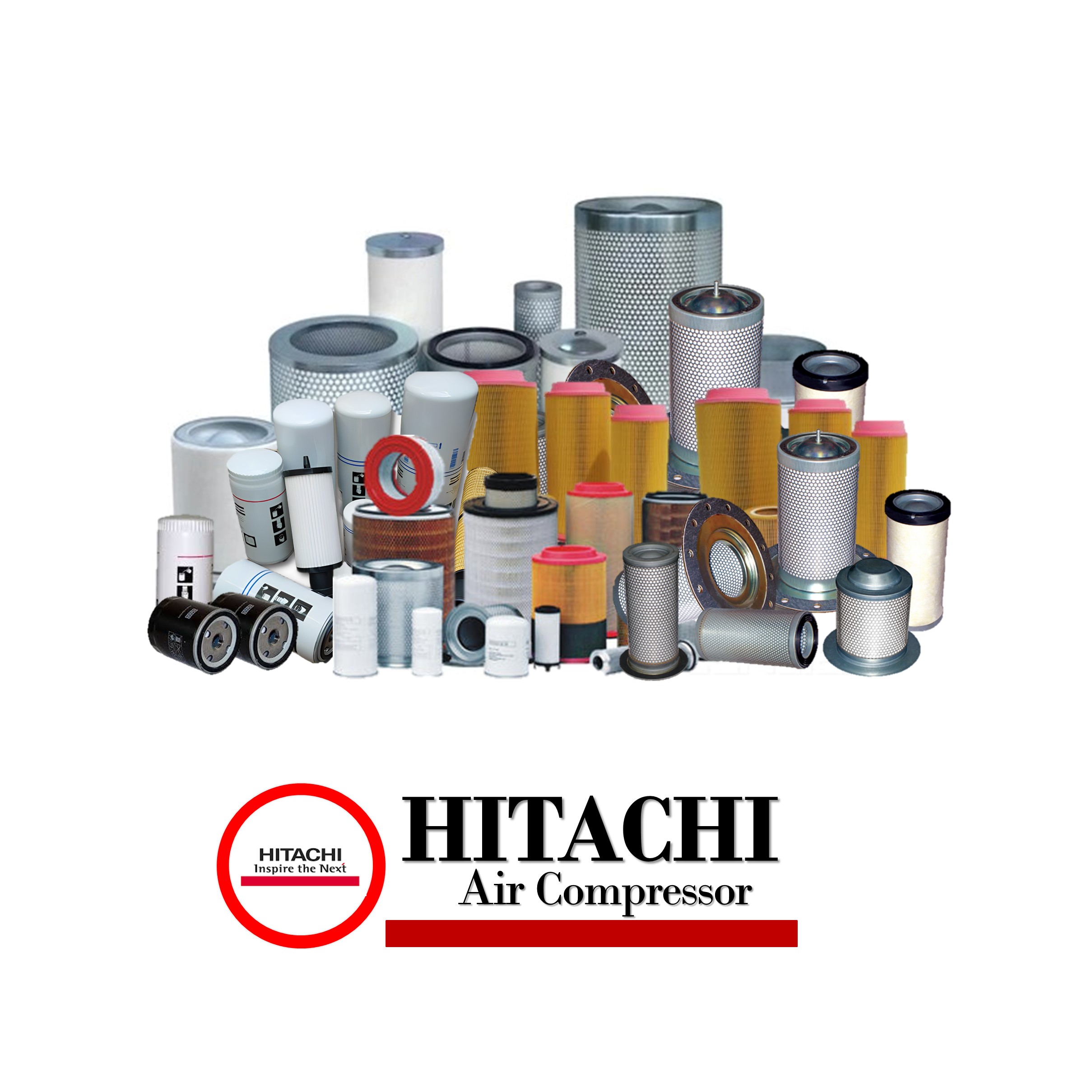 อะไหล่ปั๊มลมสกรู   Air Oil Separator Set  : Hitachi